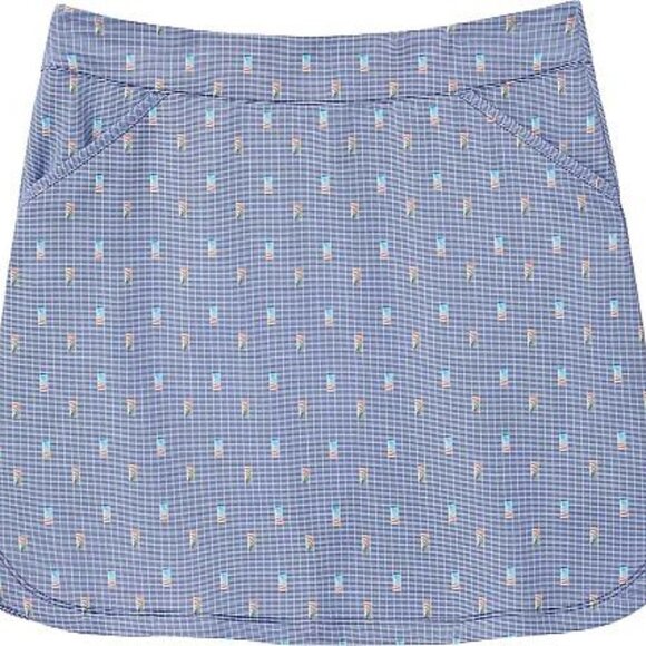 NWT Peter Millar Women's Performance Alice Petal Hem Dominoes Golf Skort - Picture 4 of 4